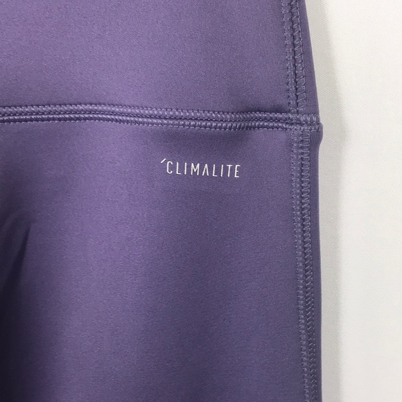 Adidas Purple Climalite Leggings - Picture 2 of 9